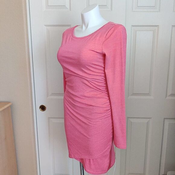 Leith ruched long sleeve bodycon tank dress sz L - Picture 4 of 10